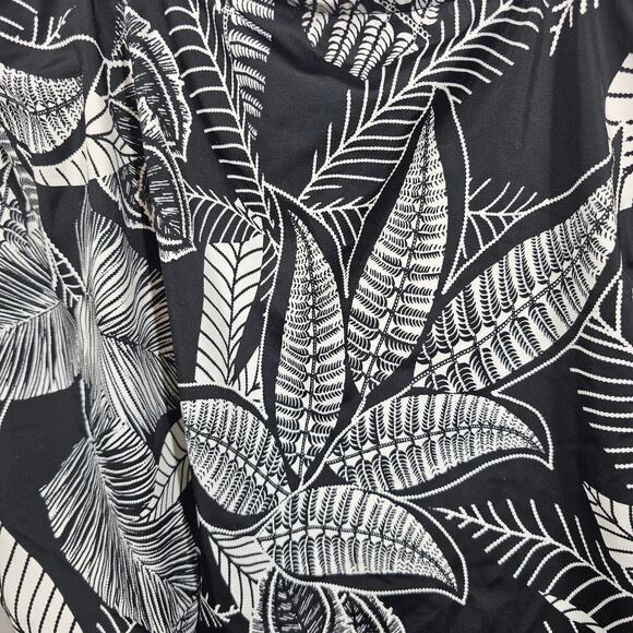 Maxine of Hollywood One Piece Blouson Swimsuit w/ Keyhole Black White Size 16 - Picture 7 of 10